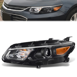 16-18 Chevy Malibu Black Housing Amber Corner Headlight (Left)