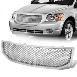06-10 Dodge Caliber PM/MK Front Grille - Badgeless Diamond Mesh - Chrome 06-10 Dodge Caliber PM/MK Front Grille - Badgeless Diamond Mesh - Chrome
