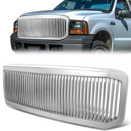 05-07 Ford F250 F350 F450 F550 Super Duty Front Grille - Vertical Fence Style - Silver 05-07 Ford F250 F350 F450 F550 Super Duty Front Grille - Vertical Fence Style - Silver