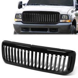 99-04 Ford F250 F350 F450 F550 Super Duty Front Grille - Vertical Fence Style - Black 99-04 Ford F250 F350 F450 F550 Super Duty Front Grille - Vertical Fence Style - Black