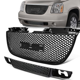 07-12 GMC Yukon 1500 2500 Front Upper+Lower Bumper Grille - Honeycomb Mesh - Black 07-12 GMC Yukon 1500 2500 Front Upper+Lower Bumper Grille - Honeycomb Mesh - Black