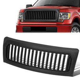 09-14 Ford F150 Front Grille - Badgeless Vertical Fence Style - Matte Black 09-14 Ford F150 Front Grille - Badgeless Vertical Fence Style - Matte Black
