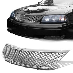 00-05 Chevy Impala Front Grille - Badgeless Diamond Mesh - Chrome 00-05 Chevy Impala Front Grille - Badgeless Diamond Mesh - Chrome