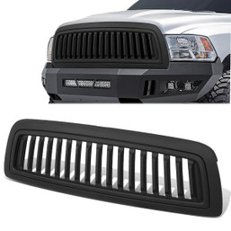 09-12 Dodge Ram Truck 1500 Front Grille - Badgeless Vertical Style - Matte Black 09-12 Dodge Ram Truck 1500 Front Grille - Badgeless Vertical Style - Matte Black