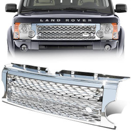 05-09 Land Rover LR3 Front Grille - Honeycomb Mesh - Chrome 05-09 Land Rover LR3 Front Grille - Honeycomb Mesh - Chrome
