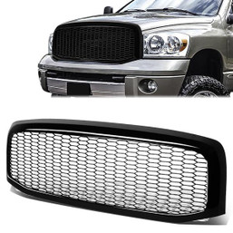 06-09 Dodge Ram 1500 2500 3500 Front Grille - Badgeless Honeycomb Mesh - Black 06-09 Dodge Ram 1500 2500 3500 Front Grille - Badgeless Honeycomb Mesh - Black