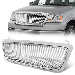 04-08 Ford F150 Lincoln Mark LT Front Grille - Vertical Fence Mesh - Chrome 04-08 Ford F150 Lincoln Mark LT Front Grille - Vertical Fence Mesh - Chrome
