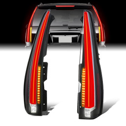 07-14 Chevy Tahoe Suburban GMC Yukon XL 1500 2500 LED Bar Rear Brake Tail Lights - Red