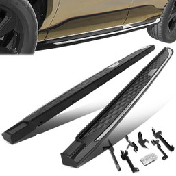 For 19-20 Toyota Rav4 5.5"OD Aluminum Side Step Bar Running Board w/Chrome Trim For 19-20 Toyota Rav4 5.5"OD Aluminum Side Step Bar Running Board w/Chrome Trim