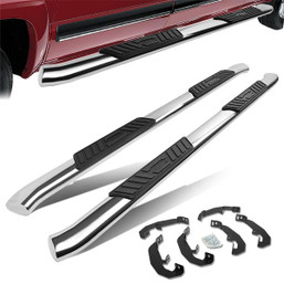 19-21 Chevy Silverado 1500 Extended Cab 5"OD Step Bar Running Boards - Curved End 19-21 Chevy Silverado 1500 Extended Cab 5"OD Step Bar Running Boards - Curved End