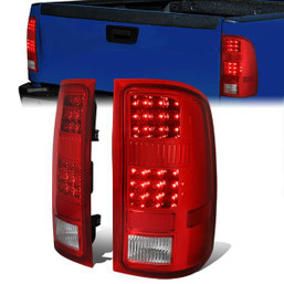 07-14 GMC Sierra 1500 2500HD 3500HD LED Rear Brake Tail Lights - Red