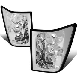 05-06 Jeep Grand Cherokee Rear Brake Tail Lights - Altezza Style - Chrome Housing