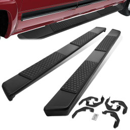 07-19 Chevy Silverado GMC Sierra Extended Cab 5" Flat Step Bar Running Boards - Black 07-19 Chevy Silverado GMC Sierra Extended Cab 5" Flat Step Bar Running Boards - Black