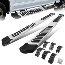 99-16 Ford F150 F250 F350 F450 Super Duty Crew Cab 6.25" Extruded Running Boards - Aluminum