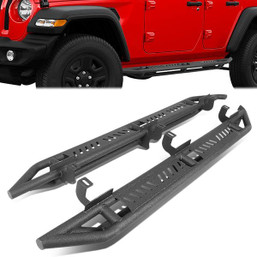 18-22 Jeep Wrangler JL Unlimited 4-Door 2"OD Side Armor Steps Rocker Bar - Heavy Duty Steel 18-22 Jeep Wrangler JL Unlimited 4-Door 2"OD Side Armor Steps Rocker Bar - Heavy Duty Steel