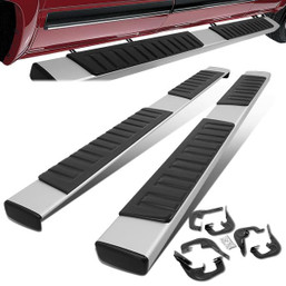 07-19 Chevy Silverado GMC Sierra Extended Cab 6.25" Flat Side Step Bar Running Boards - Aluminum