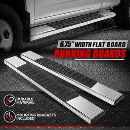 For 07-19 Chevy Silverado GMC Sierra Regular Cab 6.75" Step Bar Running Boards For 07-19 Chevy Silverado GMC Sierra Regular Cab 6.75" Step Bar Running Boards