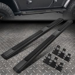 FOR 18-24 JEEP WRANGLER JL 4DR BLACK 6" TUBULAR SIDE STEP NERF BAR RUNNING BOARD FOR 18-24 JEEP WRANGLER JL 4DR BLACK 6" TUBULAR SIDE STEP NERF BAR RUNNING BOARD