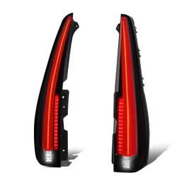 07-14 Cadillac Escalade & ESV 3D LED Rear Brake Tail Lights - Smoked Lens