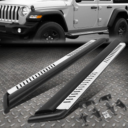 FOR 18-24 JEEP WRANGLER JL SIDE NERF BAR RUNNING BOARDS W/DROPPED STEP PLATES FOR 18-24 JEEP WRANGLER JL SIDE NERF BAR RUNNING BOARDS W/DROPPED STEP PLATES