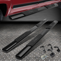 FOR 15-20 FORD F150/SUPER DUTY 5" CARBON STEEL SIDE NERF BAR STEP BOARDS BLACK FOR 15-20 FORD F150/SUPER DUTY 5" CARBON STEEL SIDE NERF BAR STEP BOARDS BLACK