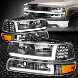 For 99-02 Silverado 1500 2500 HD 3500 LED DRL Headlight+Bumper Lamps Assembly For 99-02 Silverado 1500 2500 HD 3500 LED DRL Headlight+Bumper Lamps Assembly