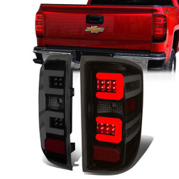 14-19 Chevy Silverado GMC Sierra 1500 2500HD 3500HD LED Bar Tail Lights - Tinted