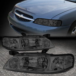 FOR 00-01 NISSAN ALTIMA SMOKED HOUSING CLEAR CORNER HEADLIGHT REPLACEMENT LAMPS