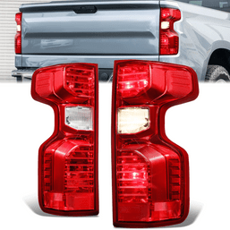 19-21 Chevrolet Silverado 1500 Pair Factory Style Tail Lights+Bulbs( Chorme Housing)