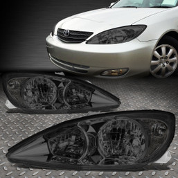 FOR 02-04 TOYOTA CAMRY OE STYLE SMOKED LENS CLEAR CORNER HEADLIGHT HEADLAMPS