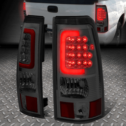 BLACK HEADLIGHT+CLEAR SIGNAL+SMOKED 3D OPTIC LED TAIL LIGHT FOR 03-07 SILVERADO
