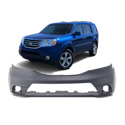 Bumper Cover For 2012-2015 Honda Pilot w fog Light holes Front Primed