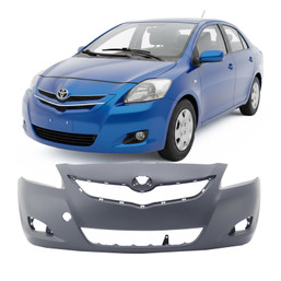 Bumper Fascia for 2007-2012 Toyota Yaris 5211952934 TO1000321 Sedan Front Primed