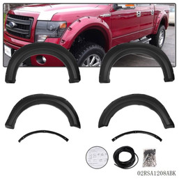Fit For 09-14 Ford F150 Pickup Pocket Rivet Bolt-On Style Fender Flares US 6pcs Fit For 09-14 Ford F150 Pickup Pocket Rivet Bolt-On Style Fender Flares US 6pcs