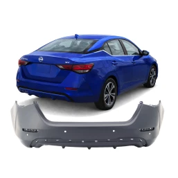 Bumper Cover For 2020-2022 Nissan Sentra NI1100338 W/Park Holes Rear Primed