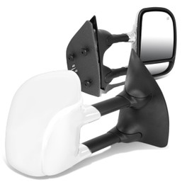 99-07 Ford F250 F350 F450 F550 Super Duty Powered Towing Mirrors - w/Heated - Chrome Cover