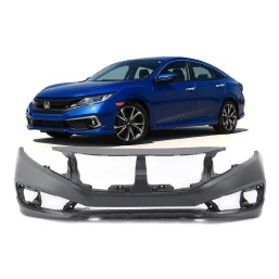 Bumper Cover Fascia for 2017-2021 Honda Civic Touring Turbo EX LX Front Primed