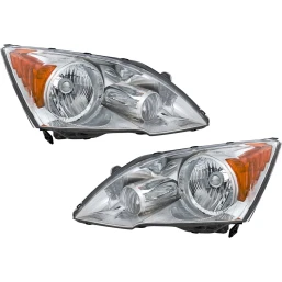 Left & Right Side Headlights For Honda CR-V 2007-2011 Halogen CAPA EX EX-L LX SE