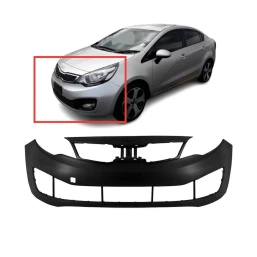 Bumper Cover For 2012-2015 Kia Rio Sedan W/fog lamp holes LX SX EX Front Primed