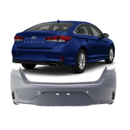 Bumper Cover Fascia for 2018 2019 Hyundai Sonata Ultimate SE SEL Eco Rear Primed