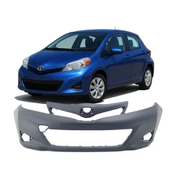 Bumper Cover For 2012-2014 Toyota Yaris CE L Japan Buit W Fog holes Front