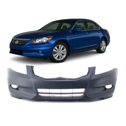 Bumper Cover For 2011-2012 Honda Accord Sedan w fog light/ spoiler holes Front
