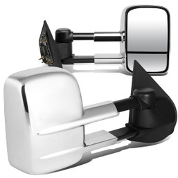 97-04 Ford F150 97-99 F250 Manual Adjustment Towing Mirrors - Chrome Cover