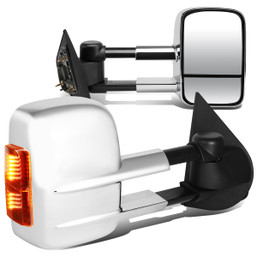 97-04 Ford F150 97-99 F250 Powered Towing Mirrors - w/Heated+LED Amber Signal