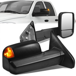 02-09 Dodge Ram 1500 2500 3500 Powered Towing Mirrors - w/Heated+LED Turn Signal