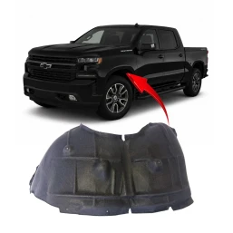 Left Driver Side Fender Liner For 2019-2022 Chevrolet Silverado GM1248292 Front