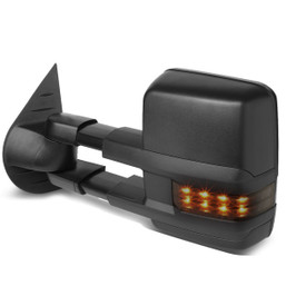 07-14 Chevy Silverado GMC Sierra Powered Towing Mirror - w/Heated+LED Turn Signal - Driver Side