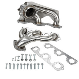 Stainless Shorty Manifold Header & Gasket For 2007-2011 Jeep Wrangler JK 3.8L V6