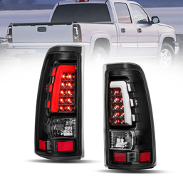 2PCS Black Housing LED Tail Lights For 1999-06 Chevy Silverado 99-02 GMC Sierra