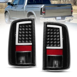 2X Black Housing LED Tail Lights Rear Lamps For 2009-18 Dodge Ram 1500 2500 3500